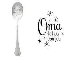 One message spoon 'Oma ik hou van je'